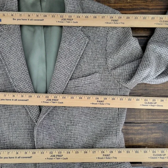 VTG Levi's Stratus Men's Tweed Sport Coat Blazer‎ Two Button Brown Wool Size 44L